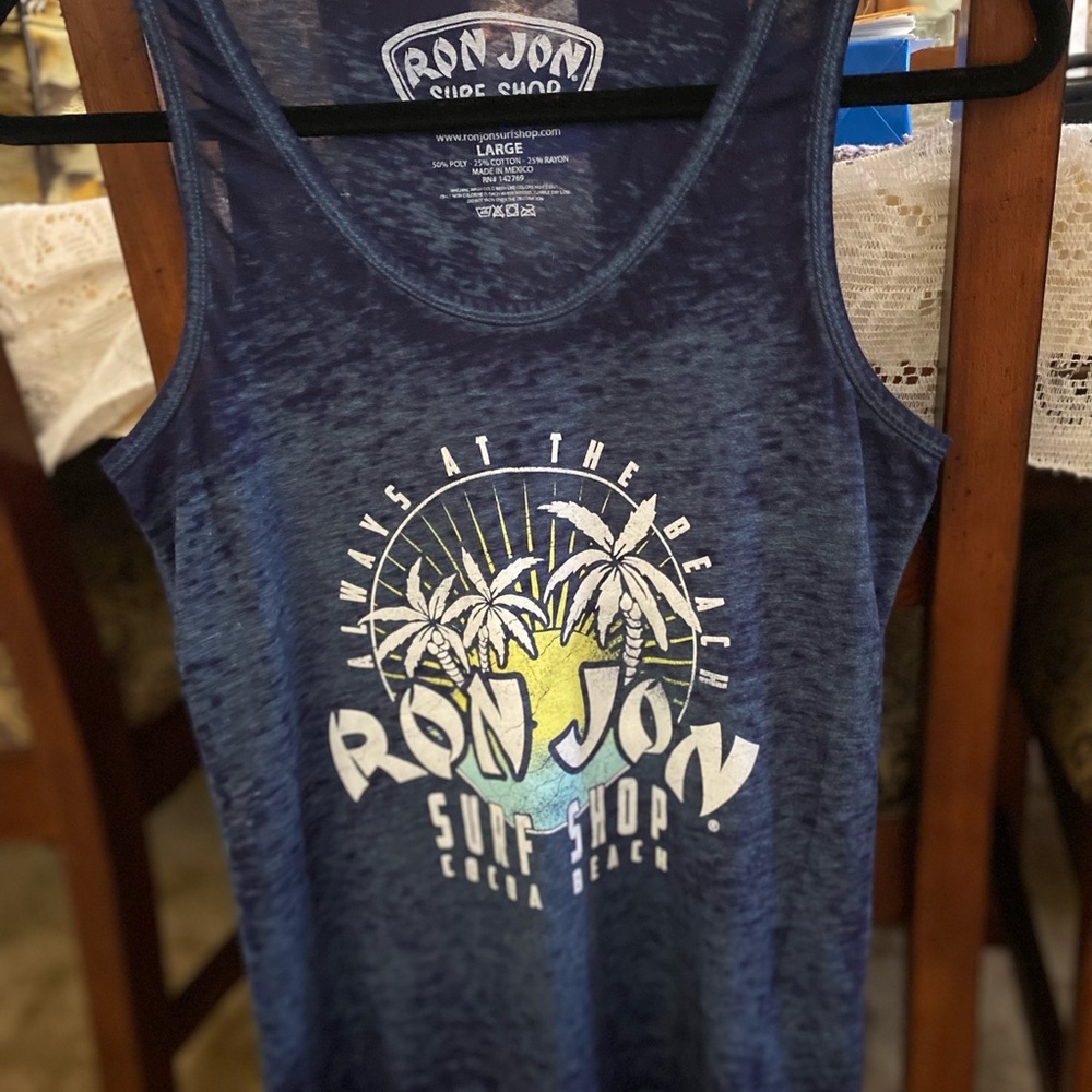 Ron Jon Surf Shop Blue Tank Top